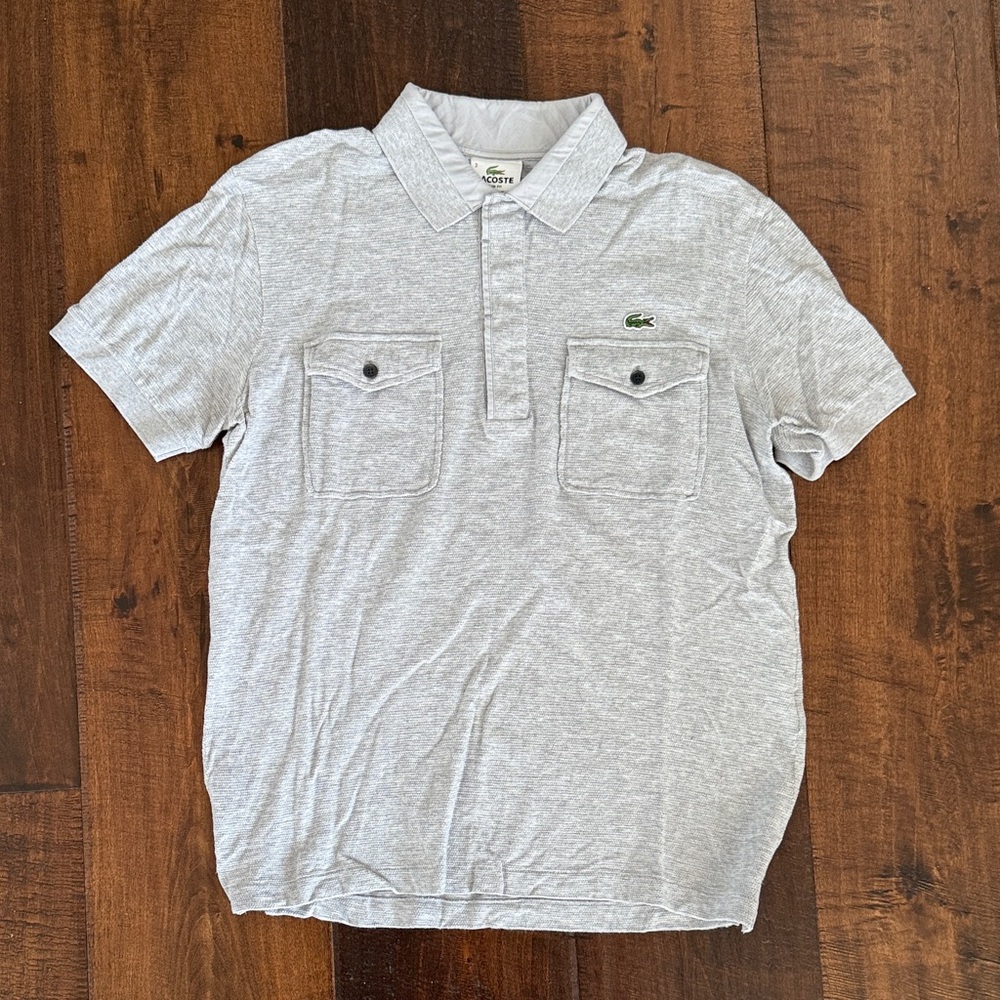 Lacoste Men's Light Gray Polo Shirt